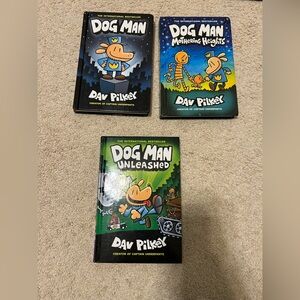 Dog Man Hardcover Graphic Comic Children’s Books - Lot of 3 - Dav Pilkey